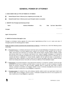 Free Arizona General Financial Power Of Attorney Form PDF EForms