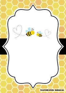 FREE Bee Baby Shower Invitations Templates FREE Printable Baby Shower