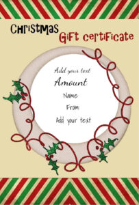 Free Christmas Gift Certificate Template Customize Online Download