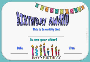 Free Happy Birthday Certificate Template Customize Online