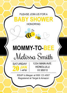 FREE Printable Bumblebee Baby Shower Invitations Bumble Bee Baby