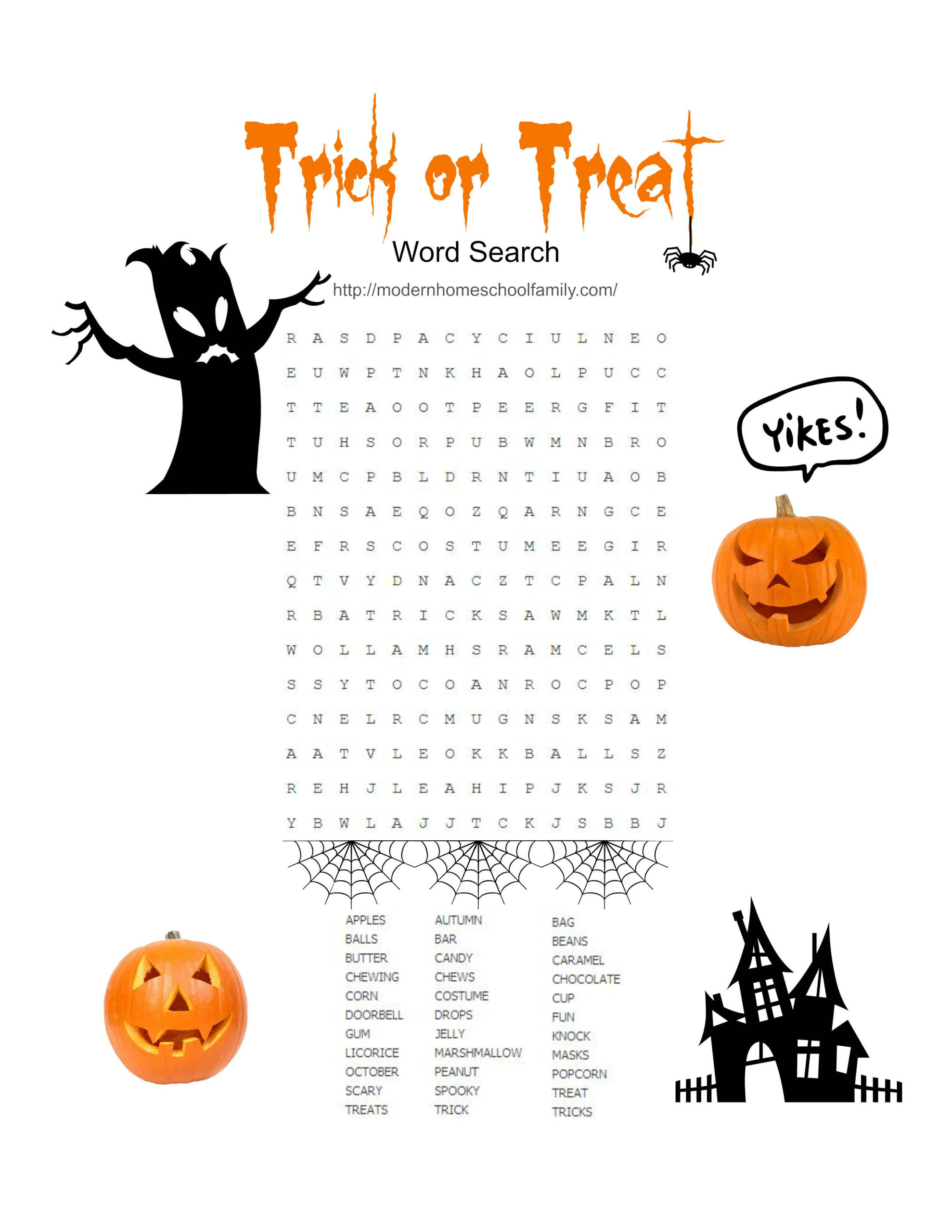 Free Printable Halloween Activity Sheets For Elementary Grades Modern 