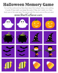 FREE Printable Halloween Memory Game Everyday Shortcuts