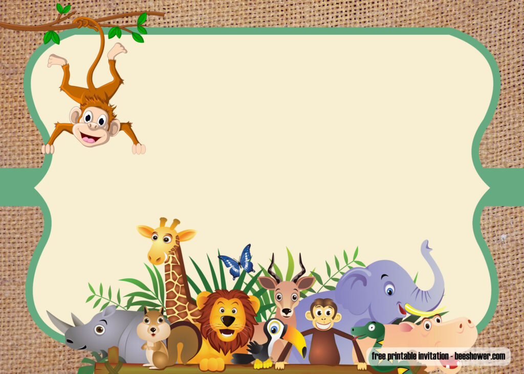 Free Printable Safari Birthday Invitation Templates Download Free 