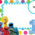 Free Sesame Street 1st Birthday Invitation Template DREVIO