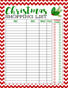 Freebie Printable Christmas Shopping List Mom 4 Real Christmas