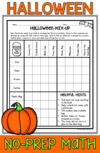 Fun Printable Halloween Worksheets For 5th Graders