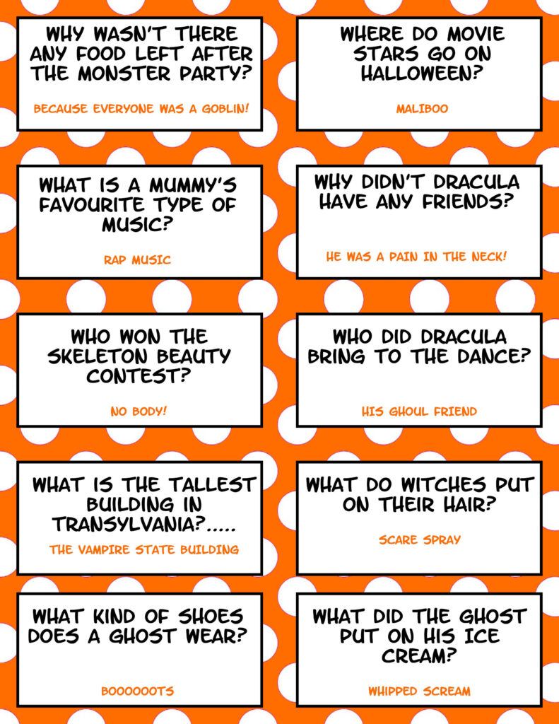 Halloween Jokes Free Printable Funny Halloween Jokes Halloween 