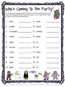 Halloween Literacy Freebies Halloween Literacy Halloween Words