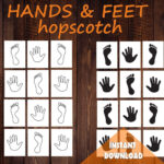 HANDS FEET Sensory Path Hopscotch For Preschooler Etsy Hopscotch
