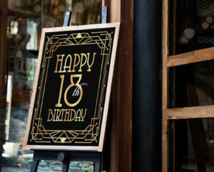 Happy 18th Birthday Sign Printable Birthday Poster Eighteen Etsy de