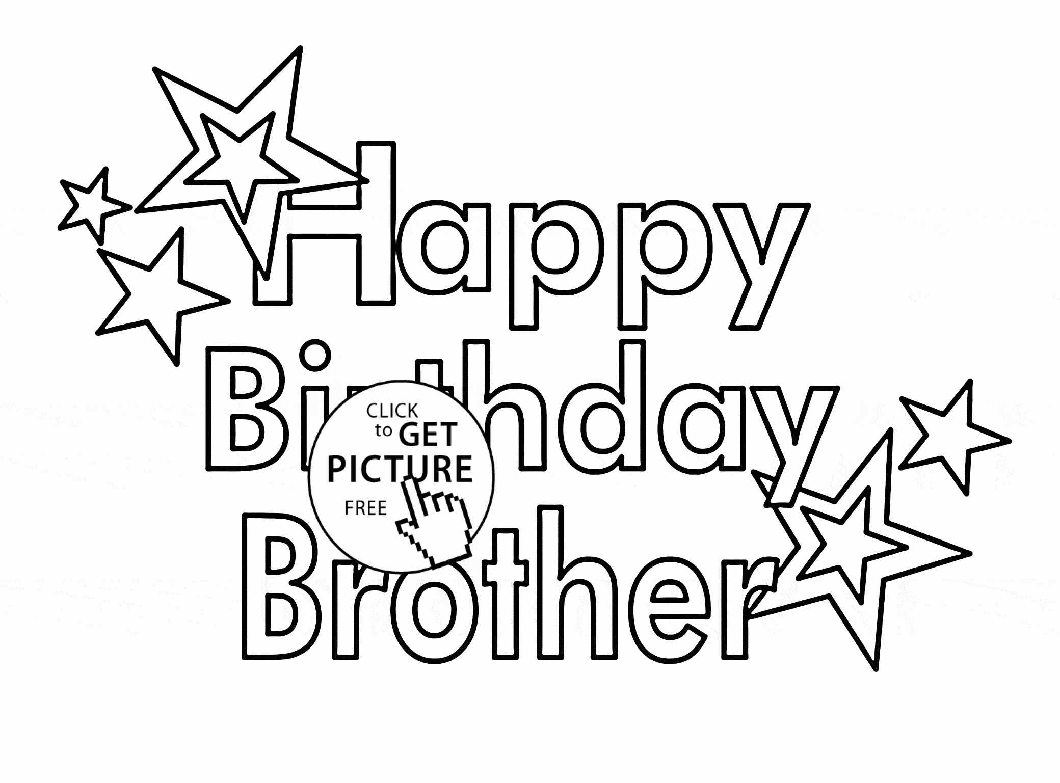 Happy Birthday Brother Coloring Page For Kids Holiday Coloring Pages