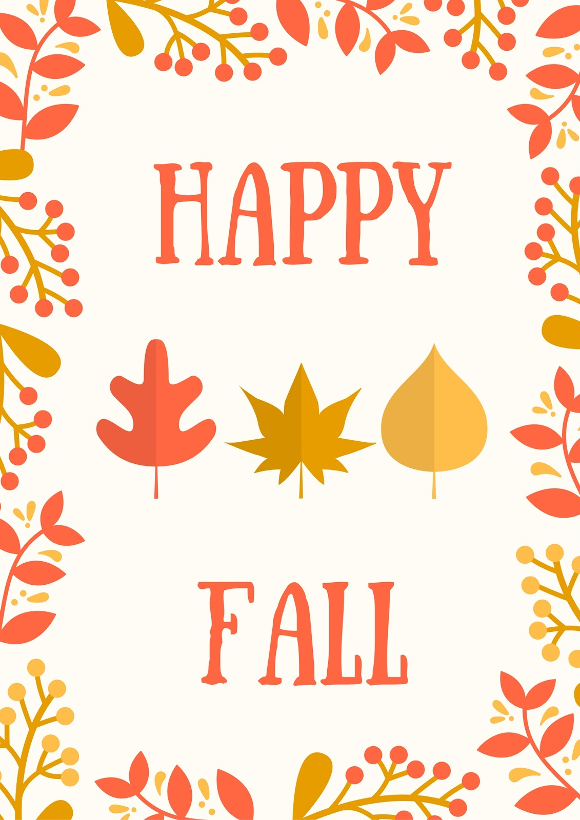 Happy Fall Free Printables