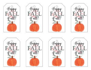 Happy Fall Y all Printable Gift Tag Digital Download DIY Etsy