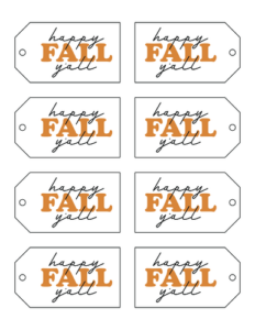 Happy Fall Y all Tags OnlineLabels