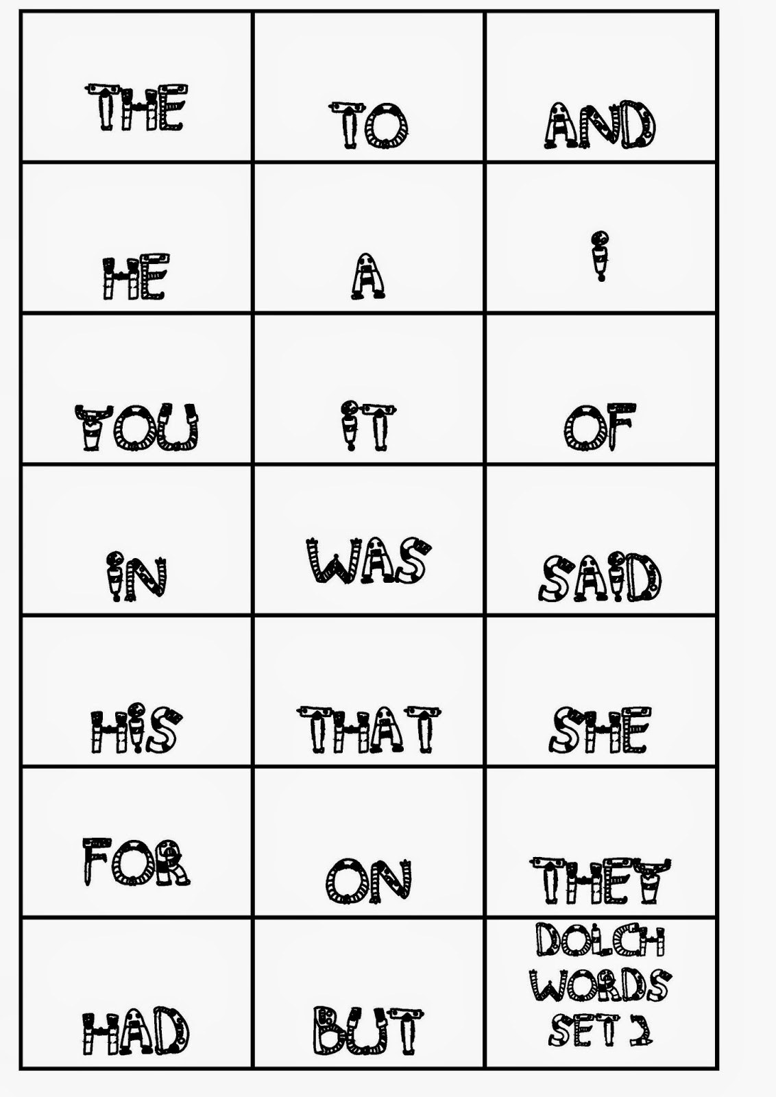 I Teacher Sight Words Games Memory Game And Loop Cards Printables