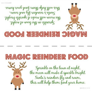 Magic Reindeer Food A Recipe And Printable Life According To MrsShilts