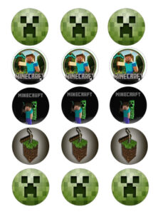 Minecraft Edible Image Cupcake Toppers Minecraft Party Minecraft