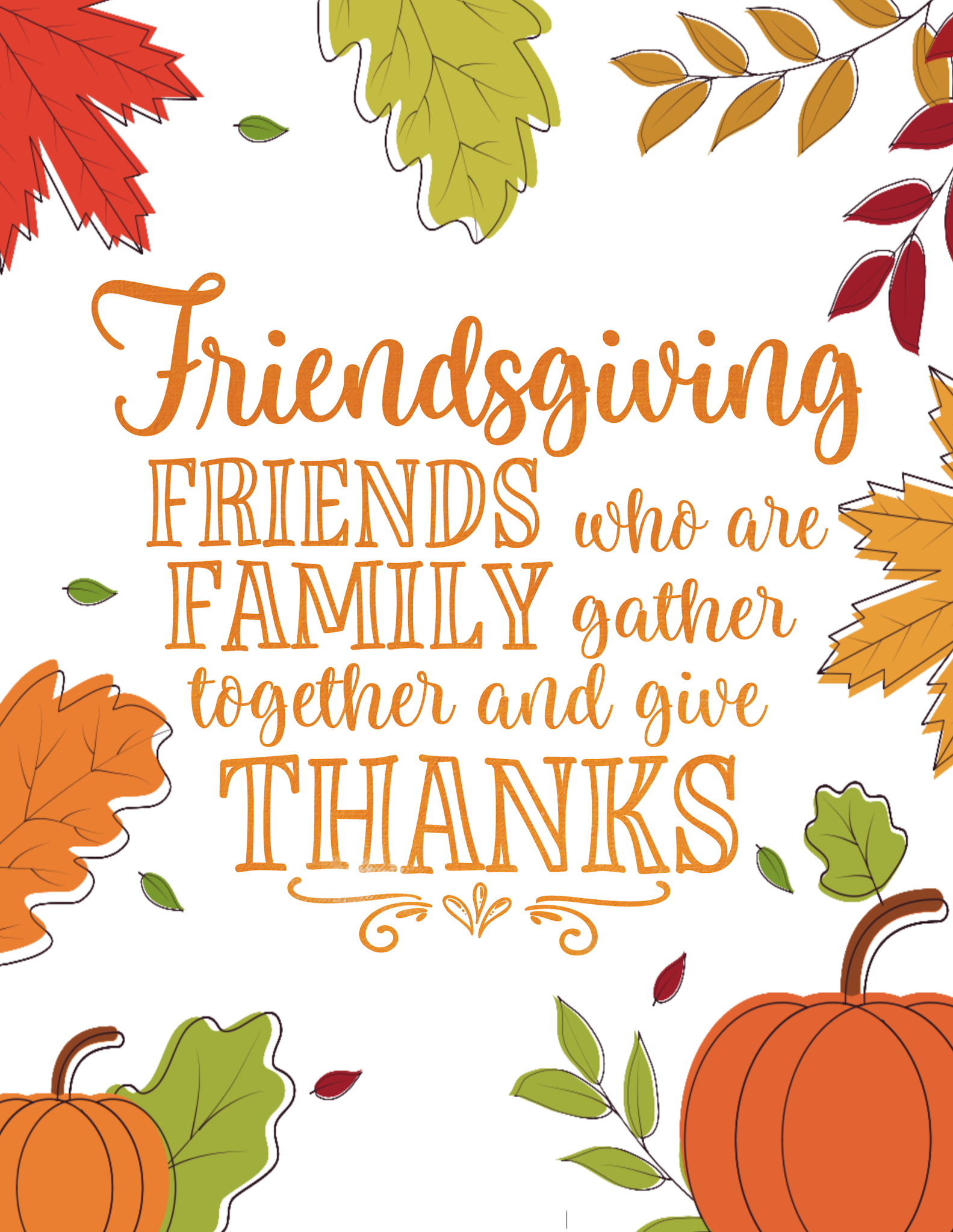 Musings Of An Average Mom Free Friendsgiving Printables