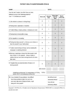 Phq 9 Depression Screening Tool Fill Online Printable Fillable