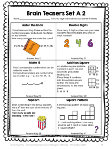 Printable Math Problems And Math Brain Teasers Cards From Games 4