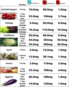 Renal Diet Food Charts Top Renal Diet Foods Dialysis VEGGIES