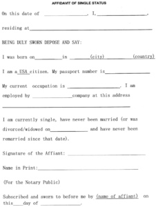 Single Status Affidavit Fill Out Sign Online DocHub