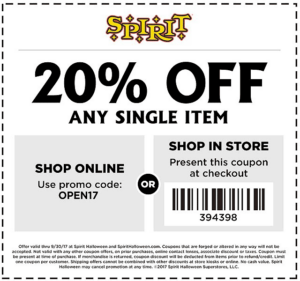 Spirit Halloween Coupons Shopping Deals Promo Codes November 2019