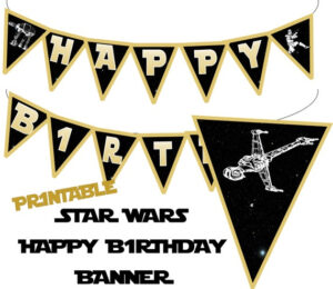 Star Wars Banner Star Wars Happy Birthday Banner Star Wars