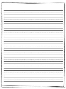 Writing Paper Printable First Grade