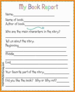 2Nd Grade Book Report Template 9 PROFESSIONAL TEMPLATES 2nd Grade