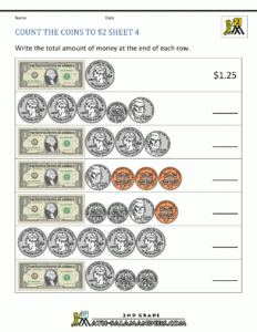 2nd Grade Money Worksheets Up To 2