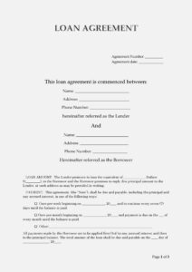 40 Free Loan Agreement Templates Word PDF Template Lab