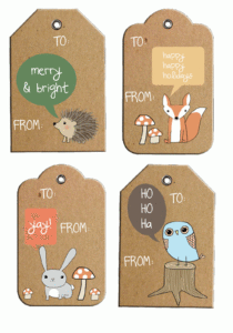 Ashley Thunder Events RUSTIC WOODLAND HOLIDAY GIFT TAGS FREE