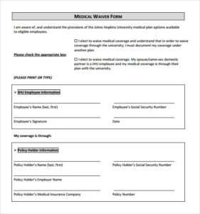 FREE 10 Medical Waiver Forms In PDF MS Word