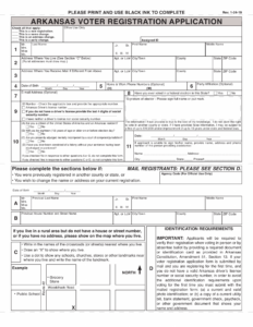 Free Arkansas Voter Registration Form Register To Vote In AR PDF