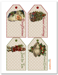 Free Printable Vintage Christmas Tags Free Christmas Tags Printable