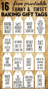 Funny Free Printable Baking Gift Tags Lovely Planner