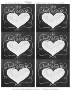 Hand Lettered Chalk Art Valentine s Day Labels Free Printable Labels