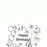 Printable Birthday Card Coloring Page Happy Birthday Cards Printable