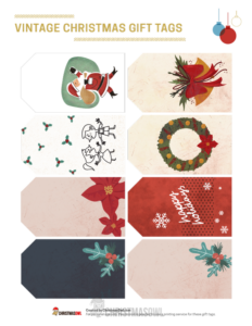 Printable Vintage Christmas Gift Tags