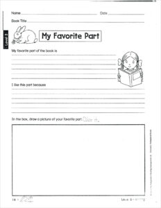 Second Grade Book Report Template