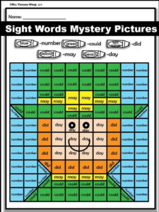 Sight Words St Patrick s Day Mystery Pictures For Kindergarten First