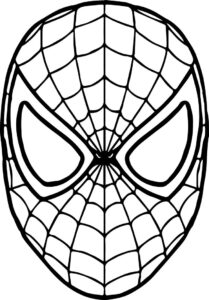 Spiderman Mask Coloring Page Wecoloringpage Spiderman Coloring