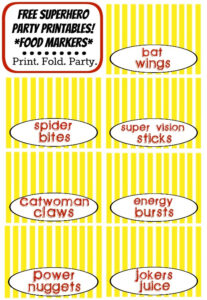 Tattered And Inked Superhero Food Ideas Free Printables