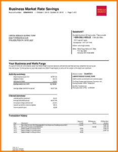 Wells Fargo Bank Statement Template FREE DOWNLOAD The Best Home